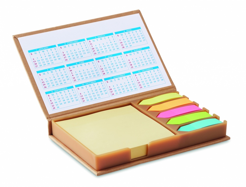 Logo trade promotional product photo of: Desk memo set with calendar