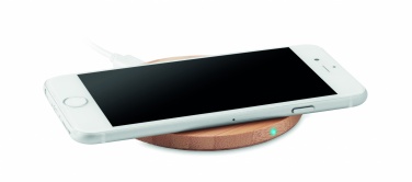 Logo trade advertising products picture of: Wireless charger bamboo 5W