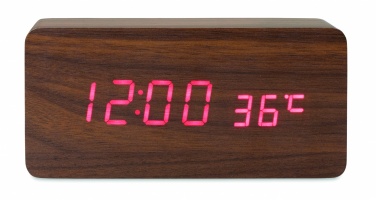 Logo trade promotional gifts image of: LED clock/5W wireless charger