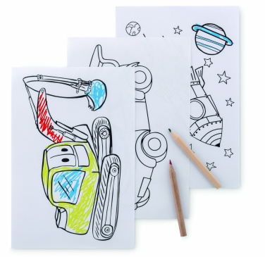 Logo trade promotional merchandise picture of: Colouring set with 6 pencils