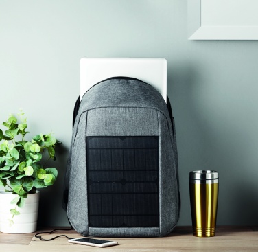 Logo trade promotional giveaway photo of: Backpack solar