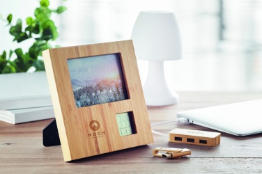 Logo trade promotional gift photo of: Photo frame with weather statio
