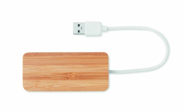 Logotrade promotional merchandise photo of: Bamboo USB 3 ports hub