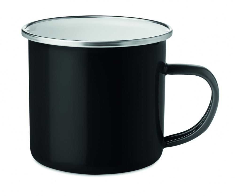 Logo trade promotional merchandise picture of: Metal mug with enamel layer