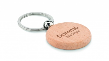 Logotrade promotional gift image of: Round wooden key ring Saldus