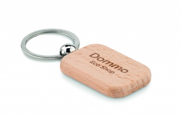 Logotrade advertising product picture of: Rectangular wooden key ring Bauska