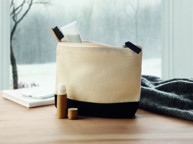 Logotrade promotional items photo of: Bicolour cotton cosmetic bag