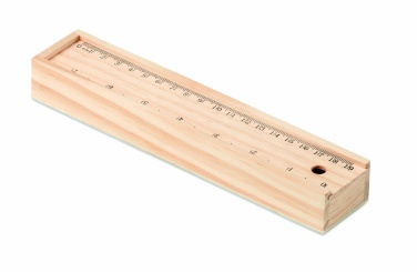 Logo trade business gifts image of: Stationery set in wooden box