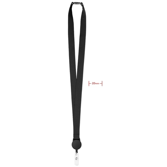 Logo trade promotional products image of: Lanyard retractable clip