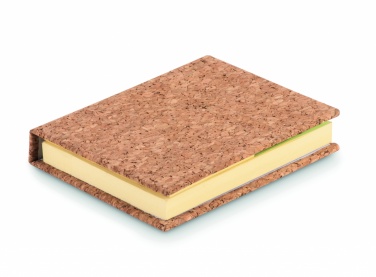 Logo trade business gift photo of: Cork sticky note memo pad