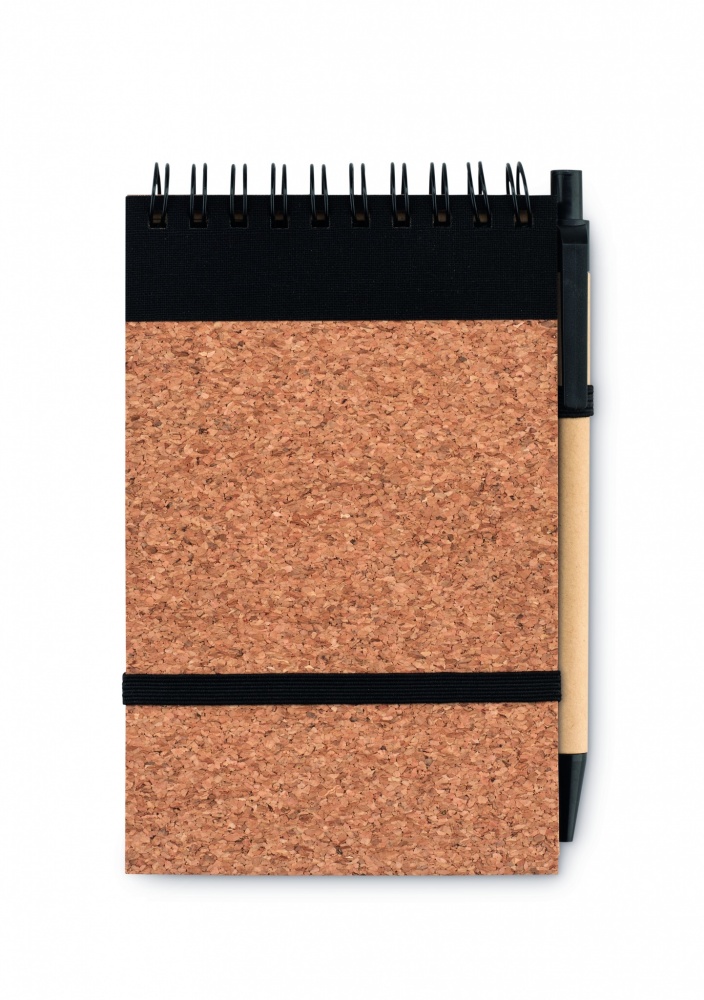 Logotrade business gift image of: A6 Cork notepad with pen