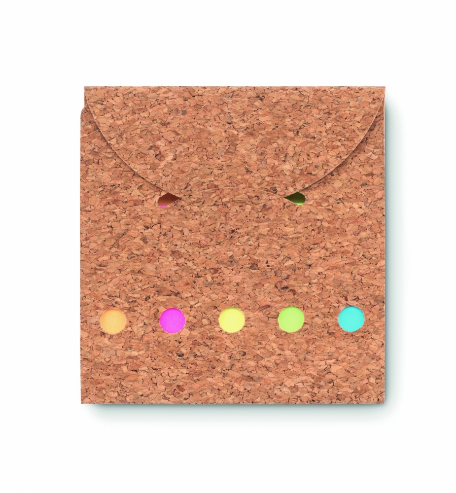 Logo trade promotional products picture of: Cork sticky note memo pad