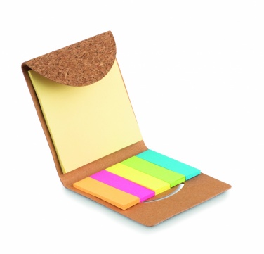 Logo trade corporate gift photo of: Cork sticky note memo pad