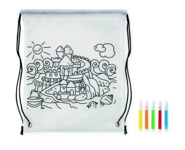 Logo trade advertising products picture of: Non woven kids bag with pens