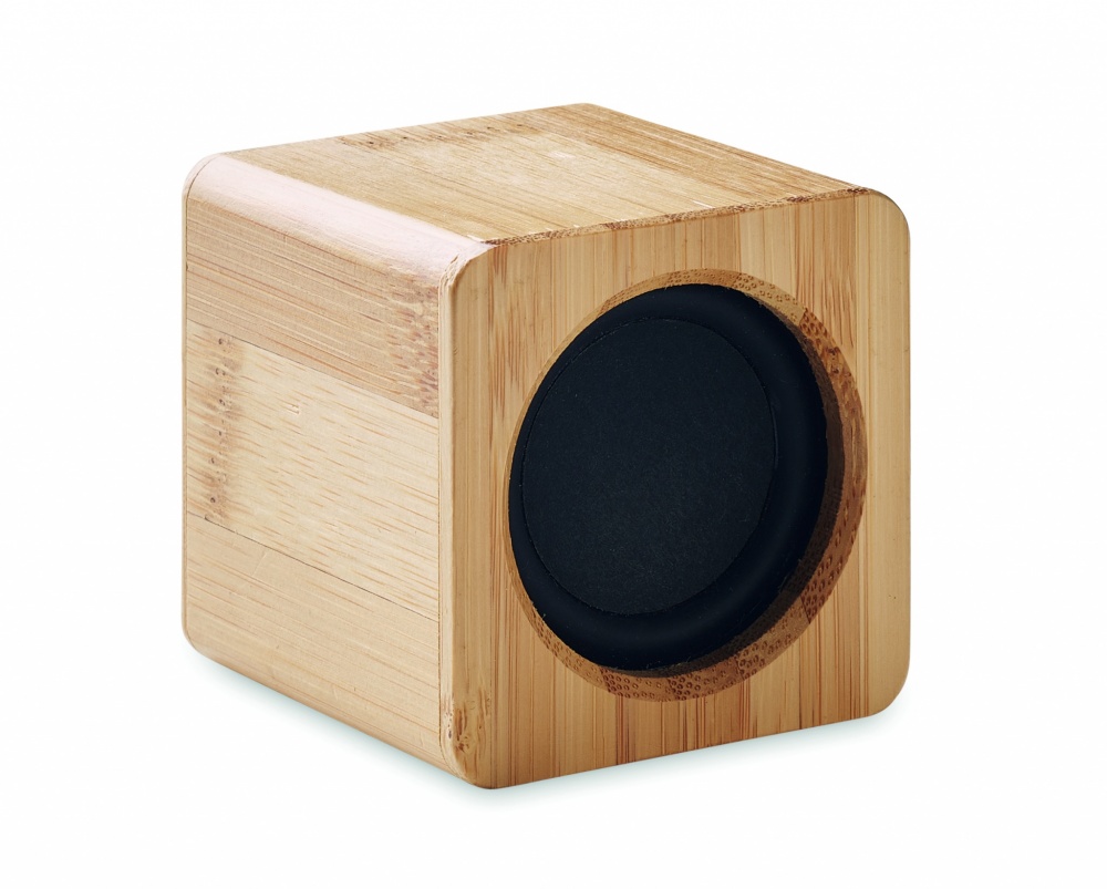Logo trade promotional merchandise photo of: Bamboo wireless speaker