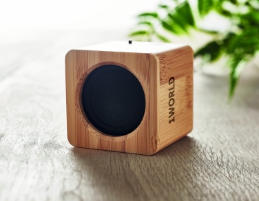 Logo trade corporate gift photo of: Bamboo wireless speaker