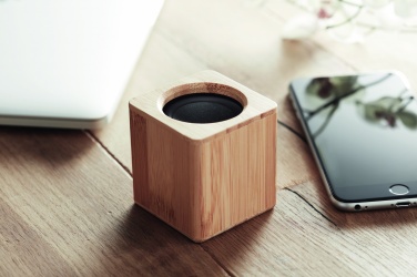 Logotrade promotional gift image of: Bamboo wireless speaker