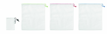Logo trade promotional gifts picture of: Set of 3 RPET mesh food bags