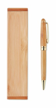 Logotrade business gift image of: Bamboo twist-action ballpoint pen in a box