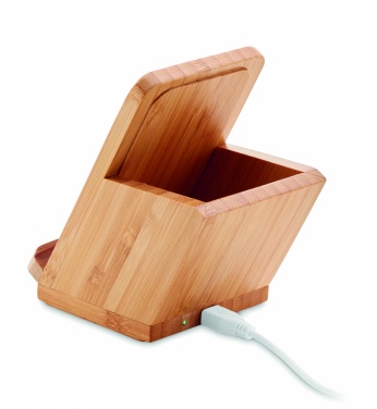 Logo trade promotional merchandise image of: Wireless charger pen holder 5W BAICOI