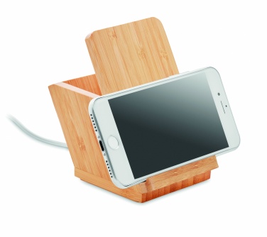 Logo trade corporate gifts image of: Wireless charger pen holder 5W BAICOI