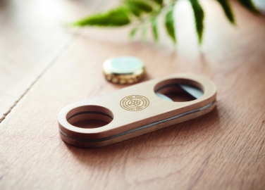 Logo trade business gifts image of: Oval Bamboo bottle opener VALBAMPER