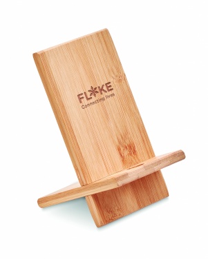 Logo trade promotional products picture of: Bamboo phone stand/ holder WHIPPY