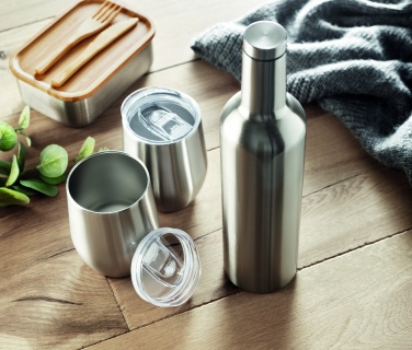 Logo trade promotional items picture of: Double walled bottle & mug set