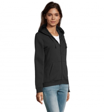 Logo trade promotional merchandise image of: SPIKE WOMEN ZIP HOOD SWEAT