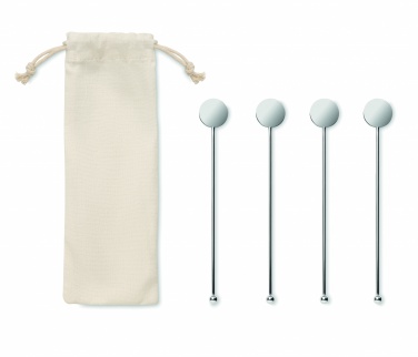 Logo trade promotional merchandise image of: Stainless steel stirrers set