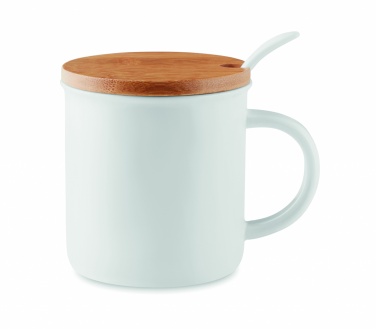 Logo trade promotional product photo of: Porcelain mug with spoon
