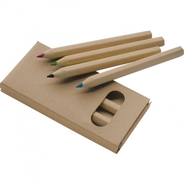 Logo trade promotional items image of: Wooden crayons MINNIE