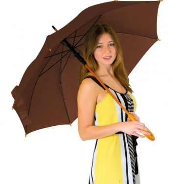 Logo trade promotional items picture of: Wooden automatic umbrella Nancy