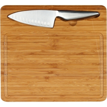 Logo trade business gift photo of: Cutting board with knife MANTOVA