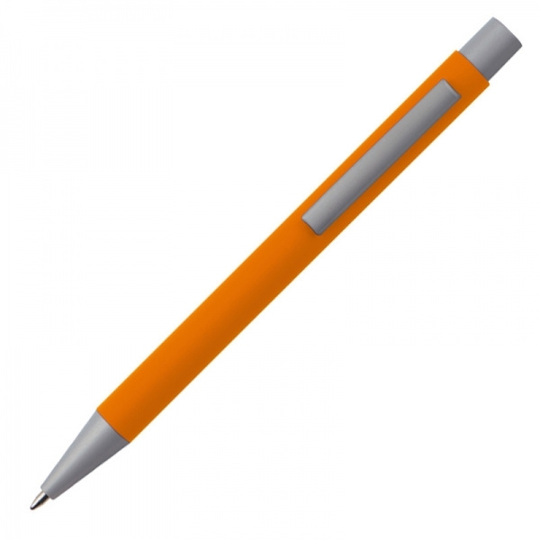 Logo trade promotional merchandise picture of: Metal ballpen soft touch ABU DHABI