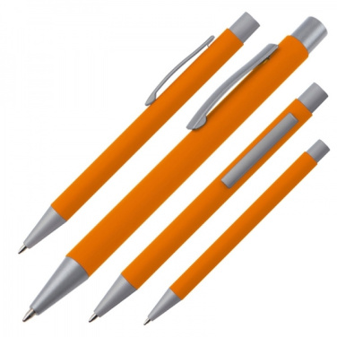Logo trade promotional items picture of: Metal ballpen soft touch ABU DHABI