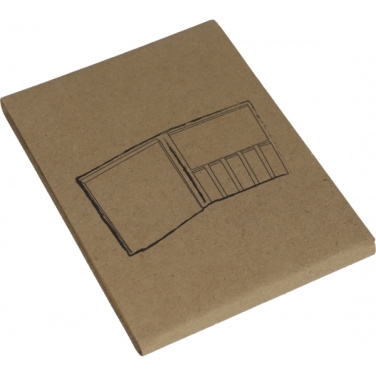 Logo trade business gifts image of: Adhesive note pad BURLINGTON