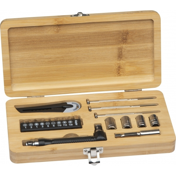 Logo trade promotional gift photo of: 22-piece tool set BERINGEN