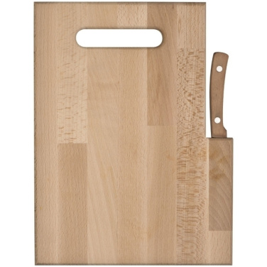 Logo trade promotional merchandise picture of: Wooden board with knife LIZZANO