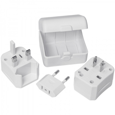 Logo trade promotional giveaways image of: Travel adapter PERU