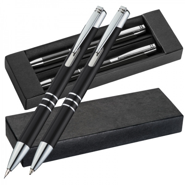 Logotrade promotional gifts photo of: Metal writing set CLAREMONT