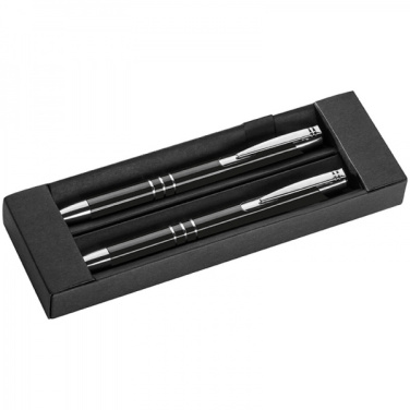 Logo trade promotional products image of: Metal writing set CLAREMONT
