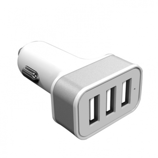 Logo trade corporate gifts picture of: Car Charger with 3 USB ports