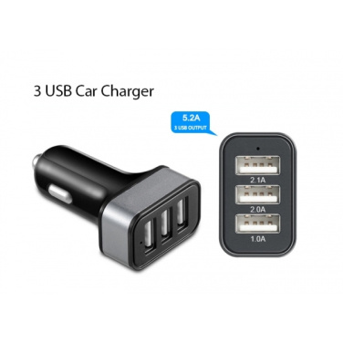 Logotrade corporate gifts photo of: Car Charger with 3 USB ports
