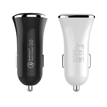 Logo trade corporate gifts image of: Car charger (Qualcomm Quick Charge 3.0)