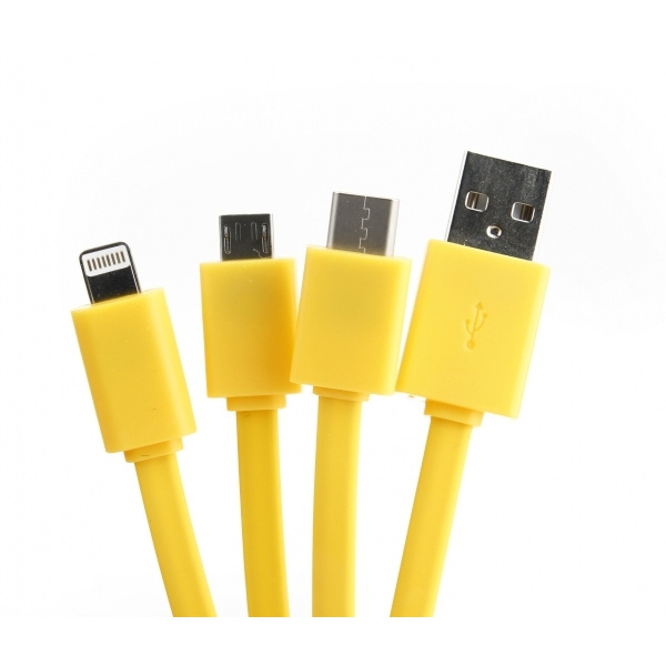 Logo trade promotional giveaways picture of: Personalized charging cable 3in1
