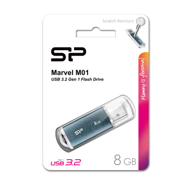 Logo trade promotional merchandise picture of: Pendrive Silicon Power Marvel M01 3.0