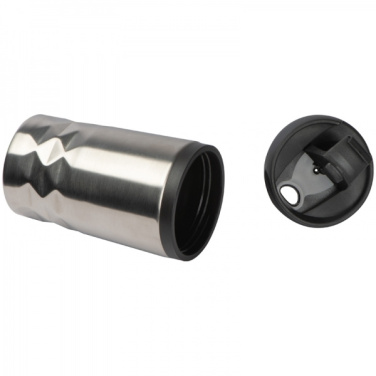 Logo trade promotional gifts image of: Stainless steel mug with lid ROMA 250 ml