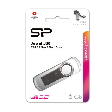 Logotrade advertising product image of: Pendrive 3.0 Silicon Power JEWEL J80 TITANIUM 16GB