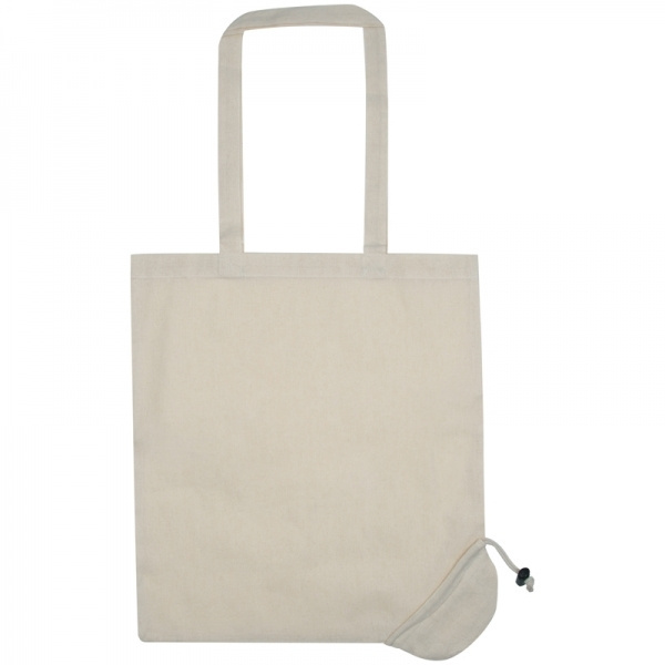 Logo trade advertising product photo of: Foldable cotton bag KLEHOLM